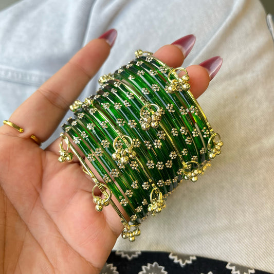 Hariyali Green Kashmiri Bangles Set