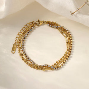Chic Layered Diamond Bracelet