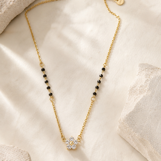 Bossom Flower Diamond Mangalsutra