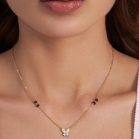 Hella Butterfly Diamond Mangalsutra