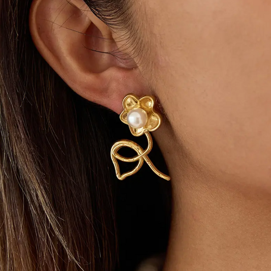 Flower of Spring Pearl Earrings