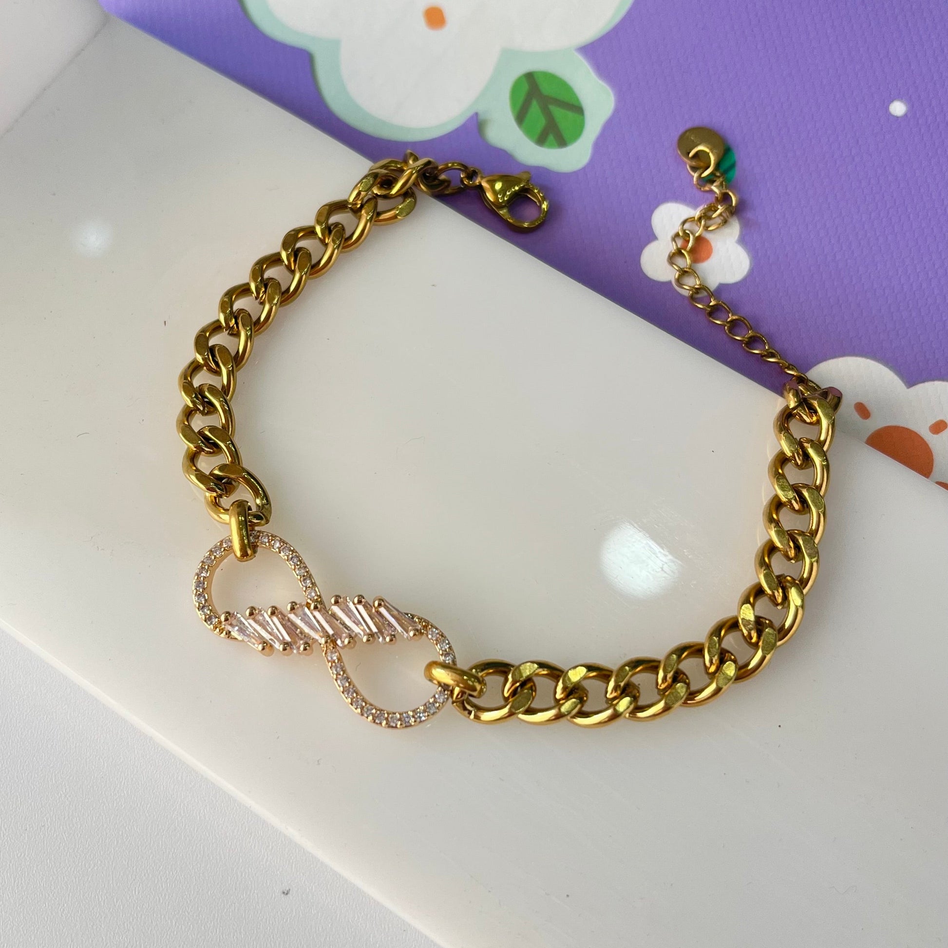 Honey Infinity Diamond Bracelet