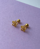 Lily Flower Ball Back Studs