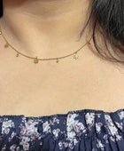 Snowflake Gold Charm Necklace