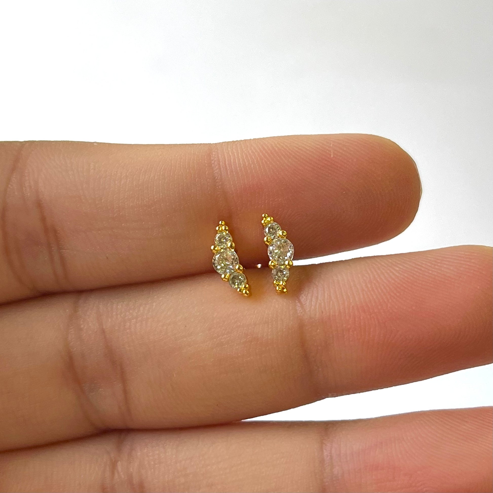 Heliz Diamond Ball Back Studs