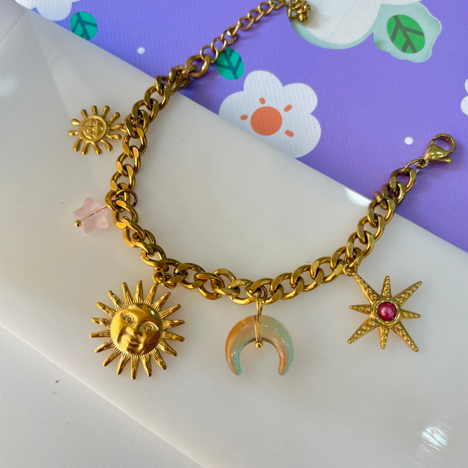 Picasa Sun Charm Bracelet