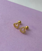 Eva Heart Ball Back Studs