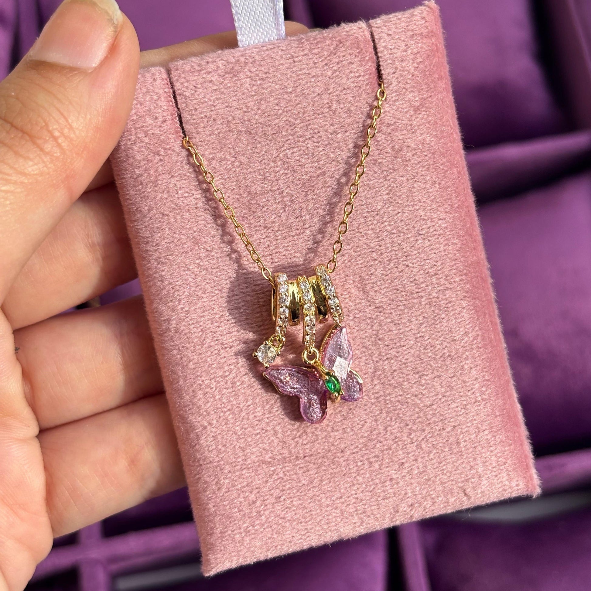 Seini Butterfly Charm Necklace
