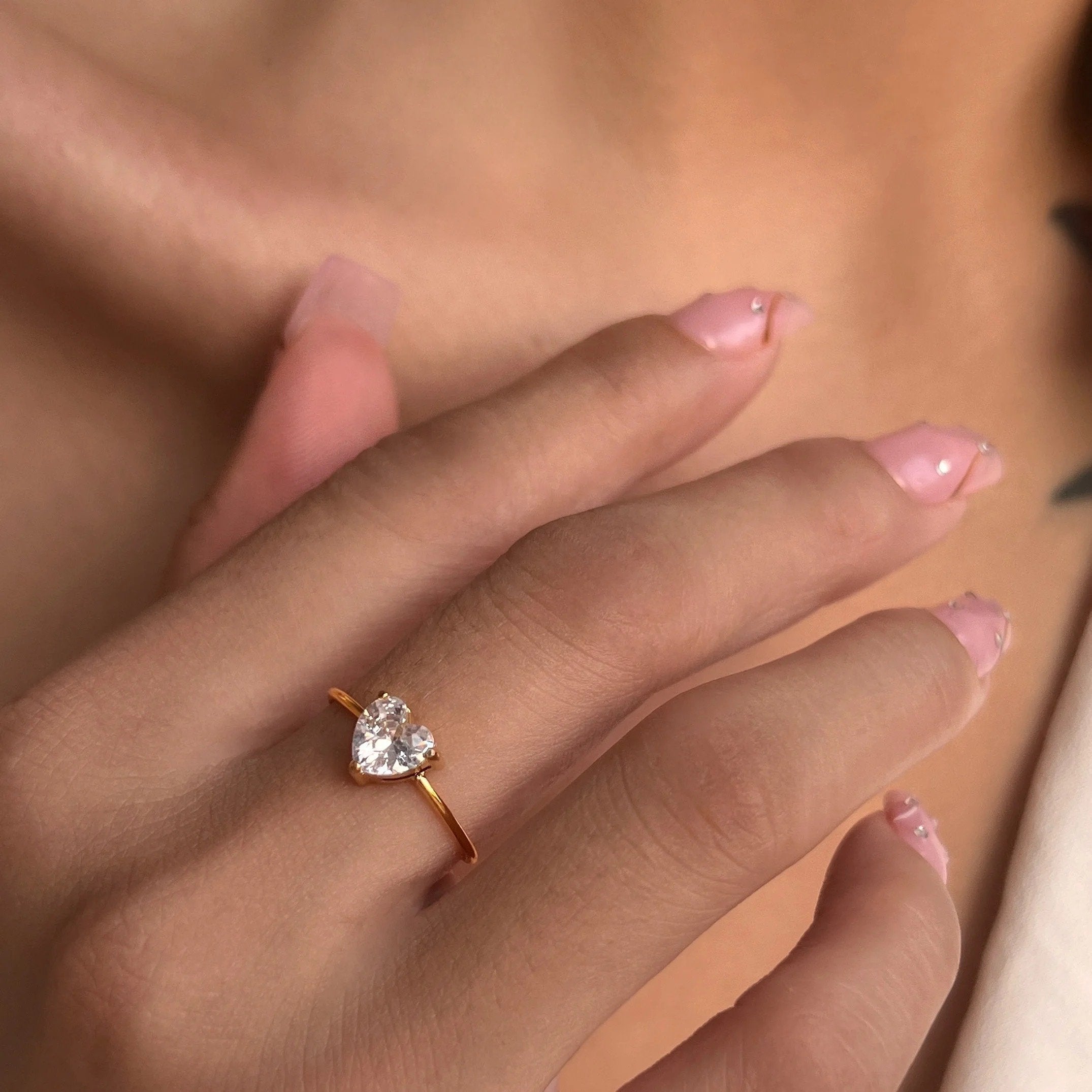 Labana Heart Solitaire Ring