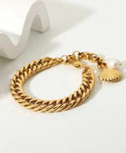 Babelle Pearl Shell Gold Bracelet