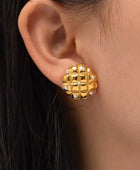 Guni Check Gold Studs
