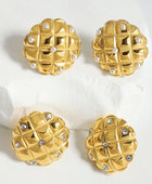 Guni Check Gold Studs