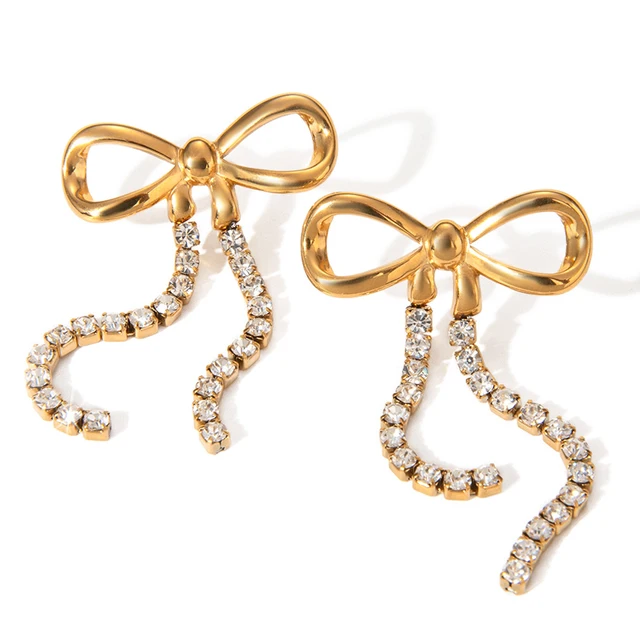 Rubika Diamond Bow Earrings