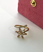 Floral Diamond Gold Rings