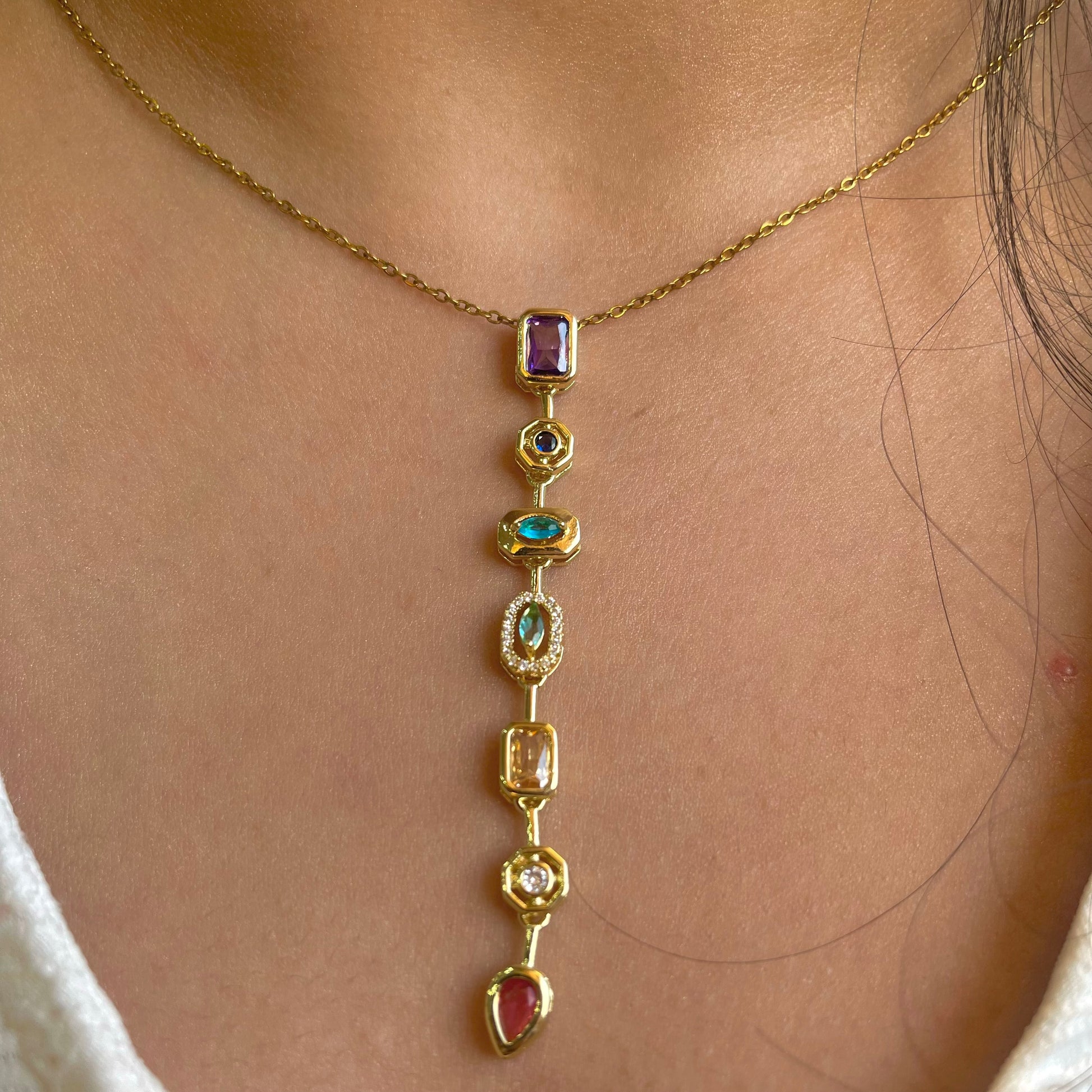 Yelim Y Shape Coloured Neckkace