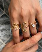 Dripping Drop Pearl Solitaire Ring