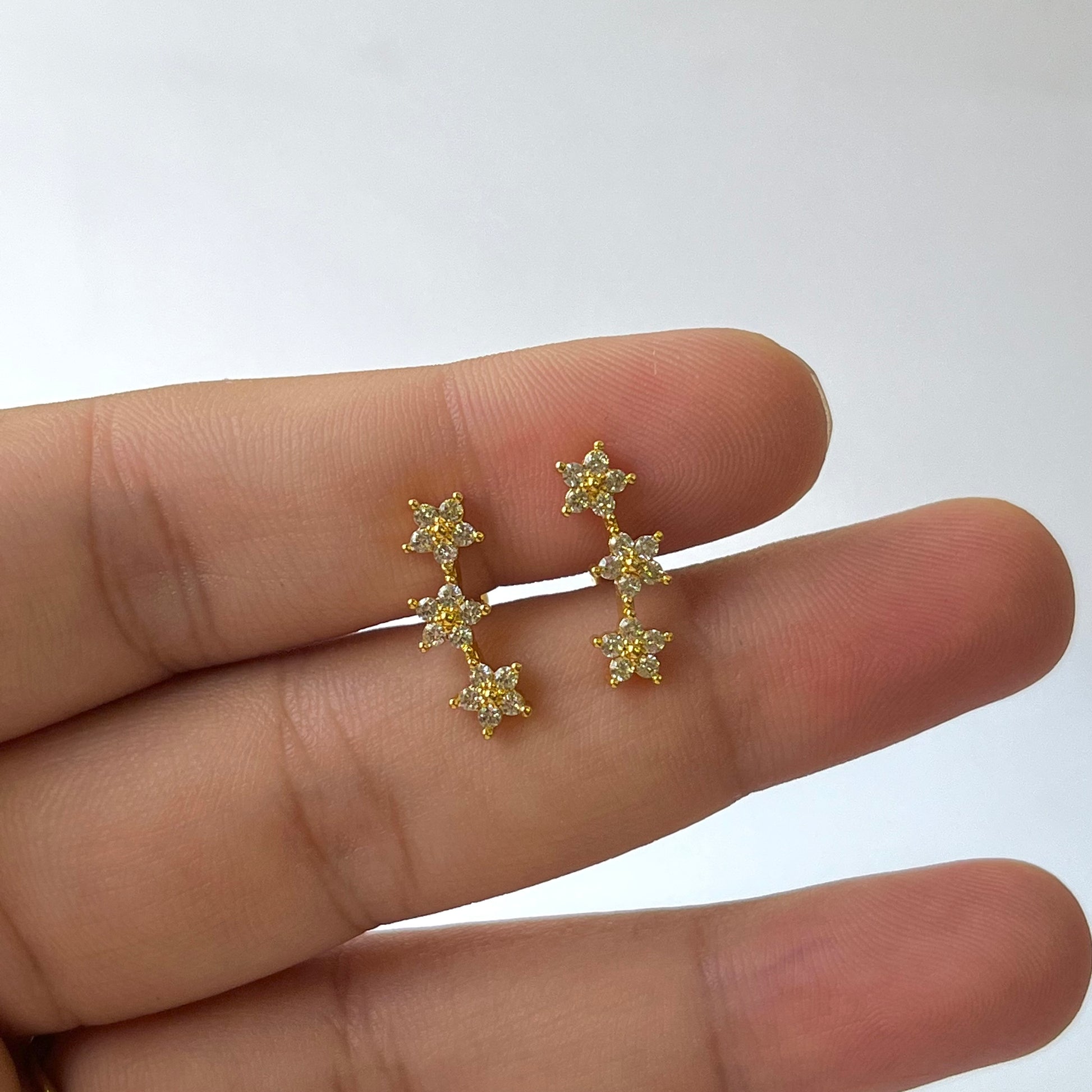 Elina Flower Ball Back Studs