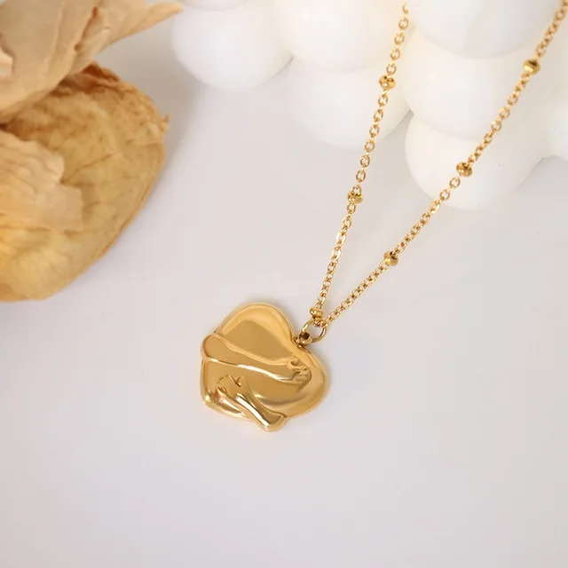 Hug Your Soul Gold Heart Necklace