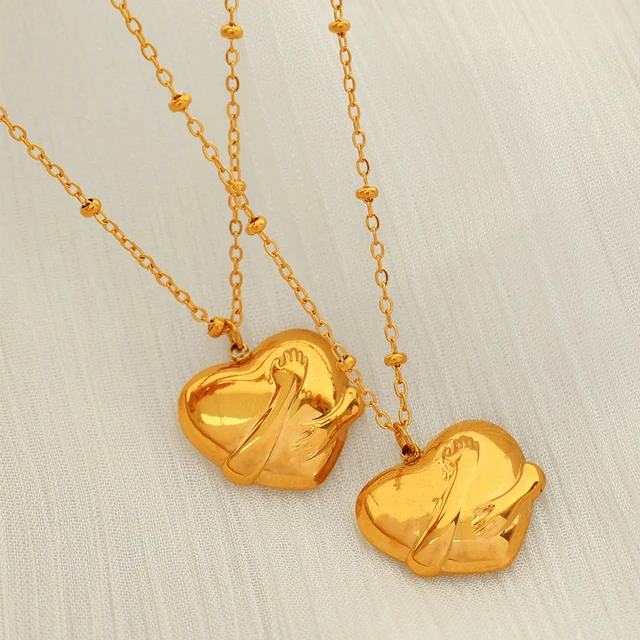 Hug Your Soul Gold Heart Necklace