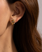 Tamia Pearl Stone Earrings