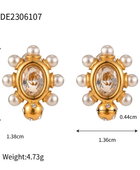 Tamia Pearl Stone Earrings