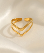 Viniya V Shape Gold Ring