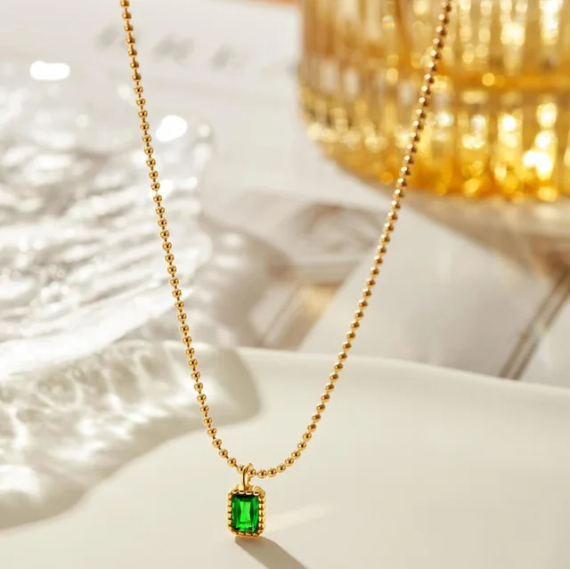 Matilda Emerald Mini Necklace