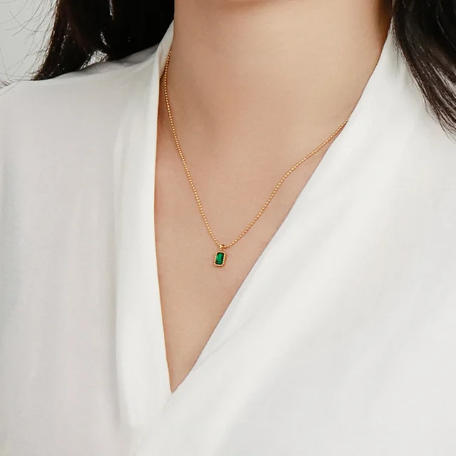 Matilda Emerald Mini Necklace