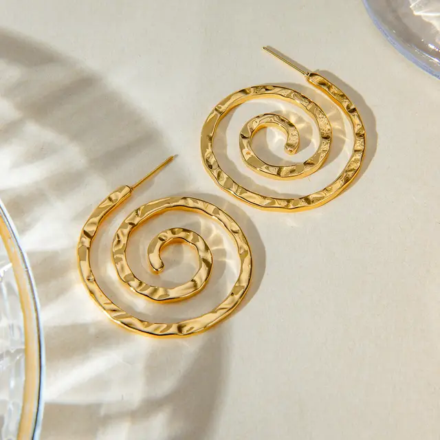 Celine Round Gold Earrings
