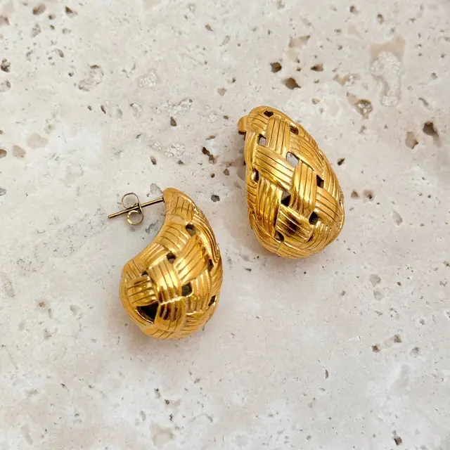 Checkerd Bottega Earrings
