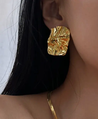 Larissa Hammered Gold Earrings