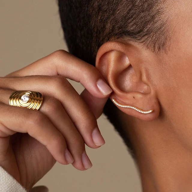 Seismic Wavy Delicate Earrings