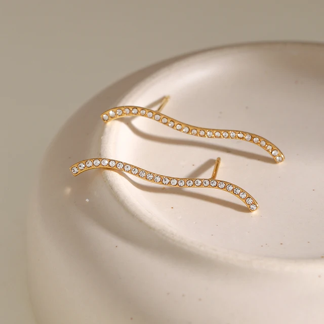 Seismic Wavy Delicate Earrings