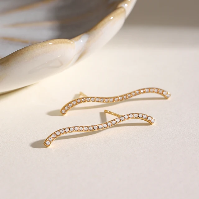Seismic Wavy Delicate Earrings