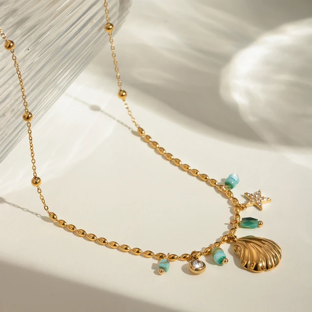 Santorini Mermaid Shell Necklace