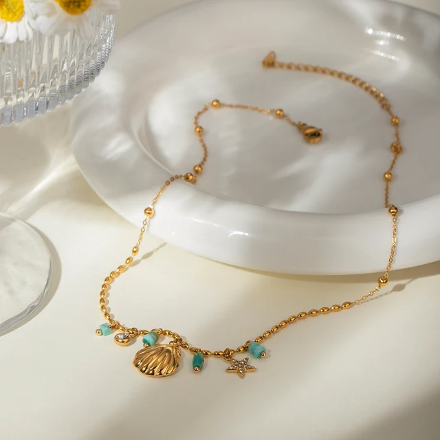 Santorini Mermaid Shell Necklace