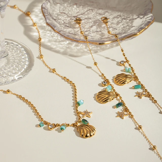 Santorini Mermaid Shell Necklace