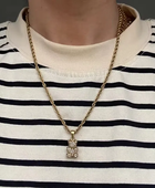 Icy Vicy Teddy Rope Cute Diamond Necklace