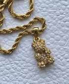 Icy Vicy Teddy Rope Cute Diamond Necklace