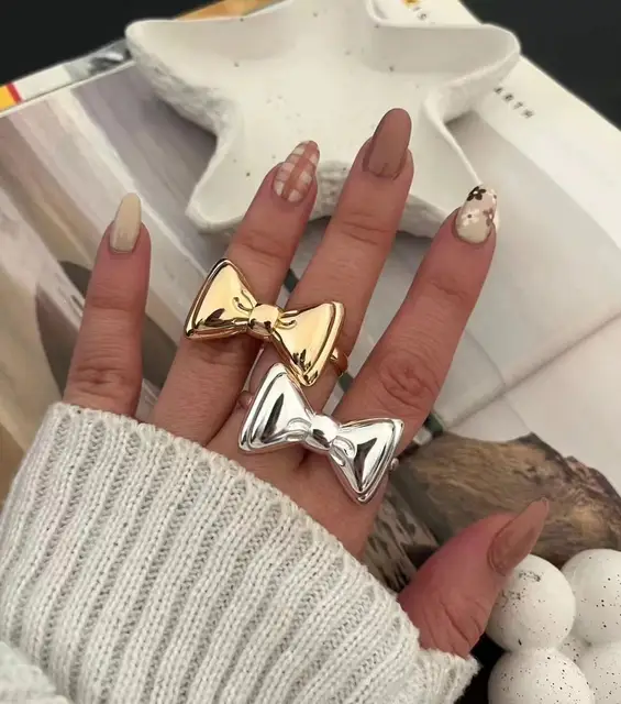 Boldy Bow Double Finger Ring