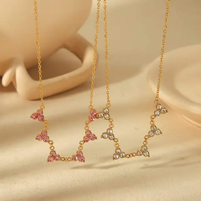 Cowri Triangle Diamond Necklaces✨