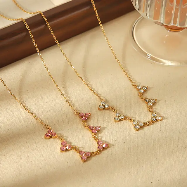 Cowri Triangle Diamond Necklaces✨
