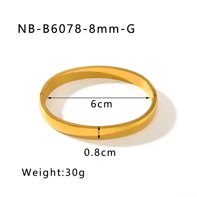 Dare To Be Gold Plain Cuffs