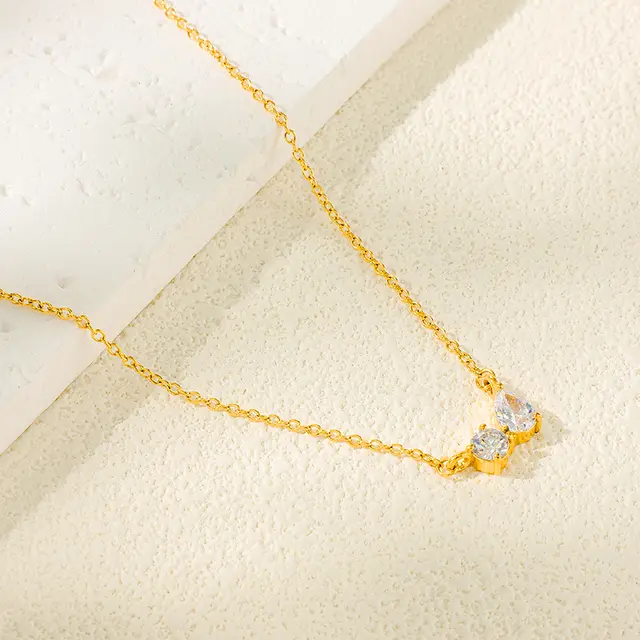 Simona Dual Diamond Gold Necklace