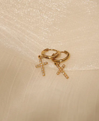 Ptisa Cross Diamond Huggies