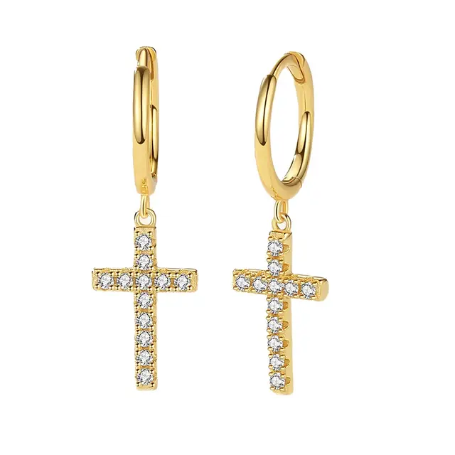 Ptisa Cross Diamond Huggies