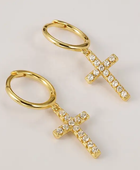 Ptisa Cross Diamond Huggies
