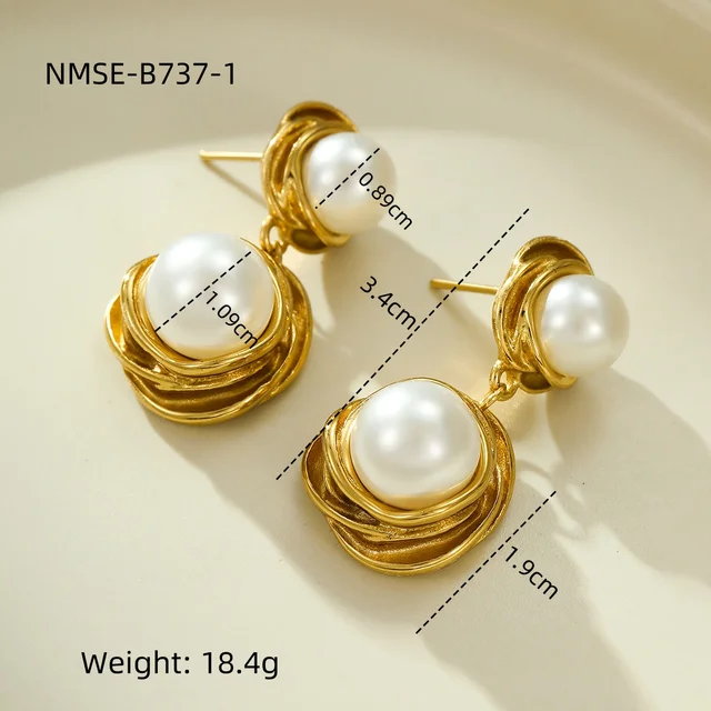 Bvelgin Pearl Gold Earrings✨