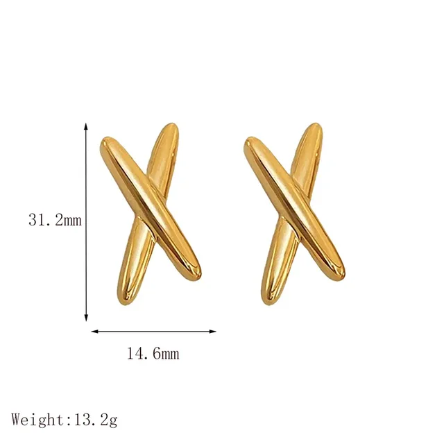 Crisa Cross Gold Earrings