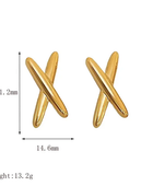 Crisa Cross Gold Earrings